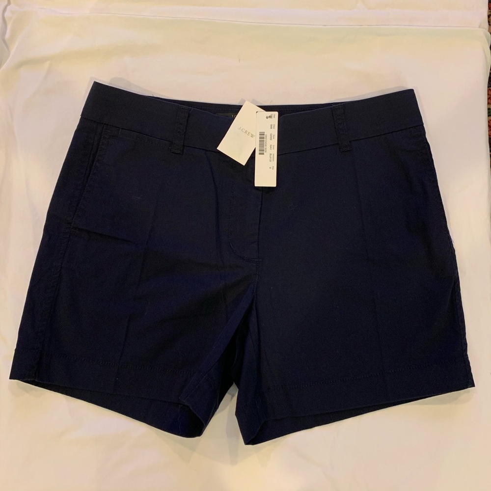 Navy J Crew Chino Shorts